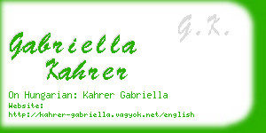 gabriella kahrer business card